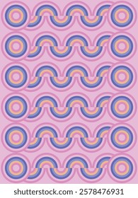 Rainbows pattern on colorfull background.