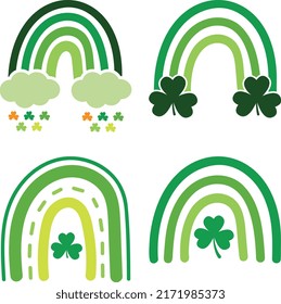 Arcoiris. Diseño del Día de San Patricio.