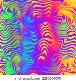 Rainbows waves. Abstract seamless pattern