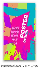 Rainbowthemed poster on pink background, perfect for childrens events, birthday parties, or fun, youthful advertising materials.