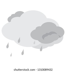 Raincloud. Cloud icon vector illustrator isolated on white background.