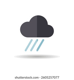 Raincloud vector icon. Meteorology sign. Graph symbol for travel, tourism and weather web site and apps design, logo, app, UI