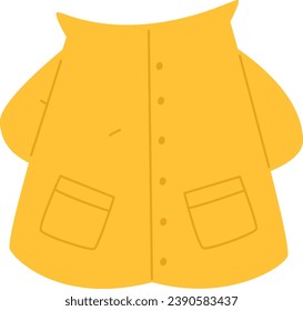 Raincoat Clothes Icon Vector Illustration