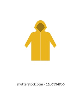 raincoat colored illustration. Element of camping icon for mobile concept and web apps. Flat design raincoat colored illustration can be used for web and mobile. Premium icon on white background