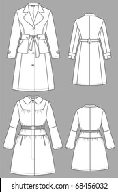 Raincoat female a long sleeve and pockets