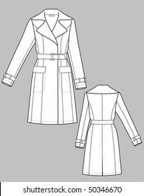 Raincoat female with pockets