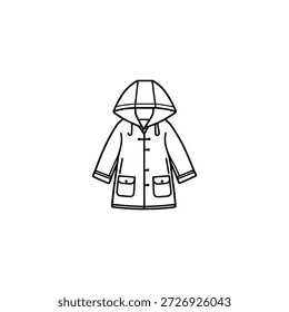 Raincoat icon flat vector design.