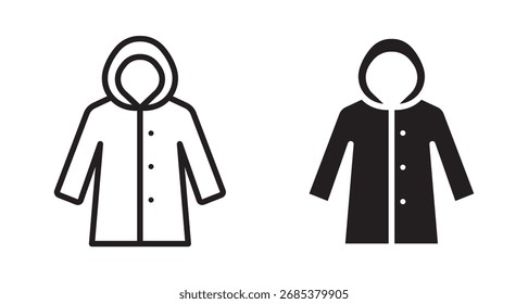 Raincoat icon, rainy season icon, vector illustration .