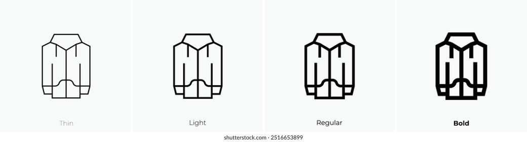 raincoat icon. Thin, Light Regular And Bold style design isolated on white background