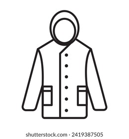 diseño de ilustración de vector de icono de impermeable