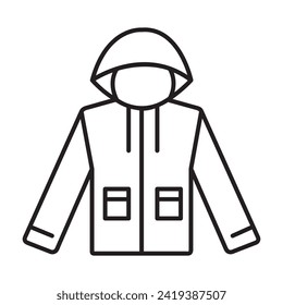 diseño de ilustración de vector de icono de impermeable