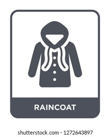 raincoat icon vector on white background, raincoat trendy filled icons from Autumn collection, raincoat simple element illustration