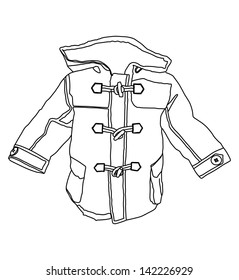 raincoat isolated on white background vector