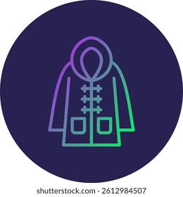 Raincoat Line Circle Gradient Style