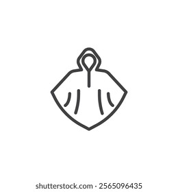 Raincoat line icon. linear style sign for mobile concept and web design. Raincoat outline vector icon. Symbol, logo illustration. Vector graphics