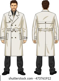 Raincoat for the man with a belt