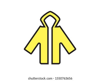 raincoat shaped simple icon vector