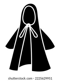 Raincoat silhouette vector illustration. Isolated on white background