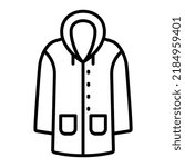 Raincoat vector icon. Can be used for printing, mobile and web applications.
