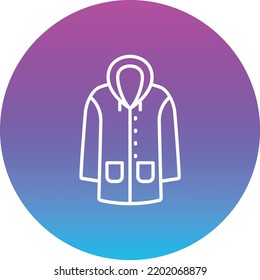 Raincoat vector icon. Can be used for printing, mobile and web applications.