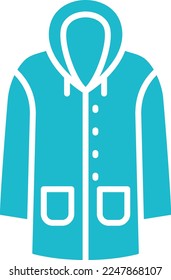 Icono vectorial de la capa de lluvia. Se puede usar para imprimir, móviles y aplicaciones web.