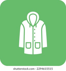 Raincoat vector icon. Can be used for printing, mobile and web applications.