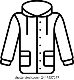 Raincoat vector icon. Can be used for printing, mobile and web applications.