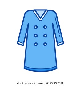 Icono de la línea vectorial Raincover aislado en fondo blanco. Icono de la línea Raincover para infografía, sitio web o aplicación. Icono azul diseñado en un sistema de cuadrícula.