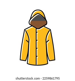 raincoat yellow autumn color icon vector. raincoat yellow autumn sign. isolated symbol illustration