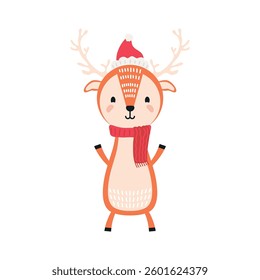 The Raindeer Cartoon Illustration Vector