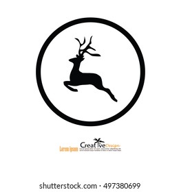 raindeer icon.vector illustration.