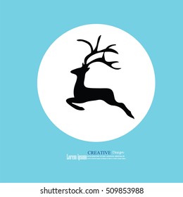 raindeer icon.vector illustration.