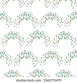 Raindrop abstract archs seamless background. Vector illustration pattern.