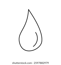 Raindrop doodle line icon with white background vector stock illustration
