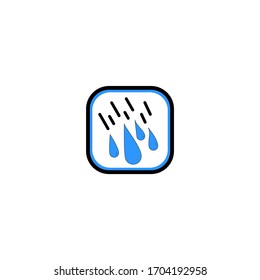 Icono de caída de precipitaciones, pasos 10