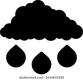 Raindrop Glyph Vector Icon Design