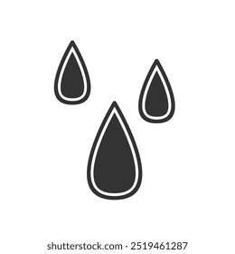 Icono de gota de lluvia negro para símbolo simple.