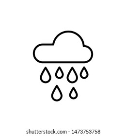raindrop icon, illustration design template