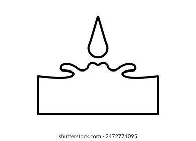 Raindrop icon. icon related to weather. suitable for web site, app, user interfaces, printable etc. line icon style. simple vector design editable