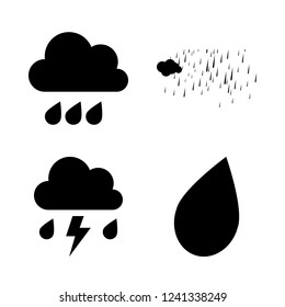 raindrop icon set about drop and rain vector set