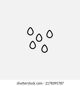 Vector de signo de icono de gota de lluvia,Símbolo, ilustración de logotipo para web y móvil