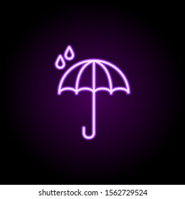 raindrop neon icon. Simple thin line, outline vector of logistics icons for ui and ux, website or mobile application