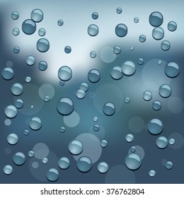 Raindrop on glass