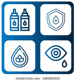 conjunto de iconos simples de raindrop. Contiene iconos como Tinta, Tejido, que se pueden utilizar para web, móvil y logotipo