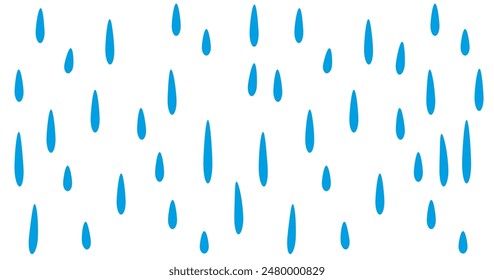 Raindrop vector flat icon design. Isolated on white background.