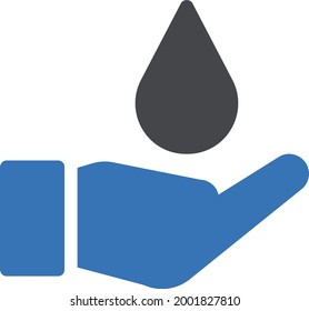raindrop vector glyph colour icon