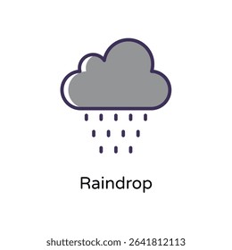 Raindrop vector icon stock illustration