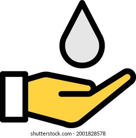 raindrop vector line colour icon