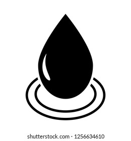 Raindrop, water drop, flat icon. Vector