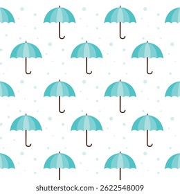 Pingos de chuva azul padrão guarda-chuva fundo para a estação chuvosa